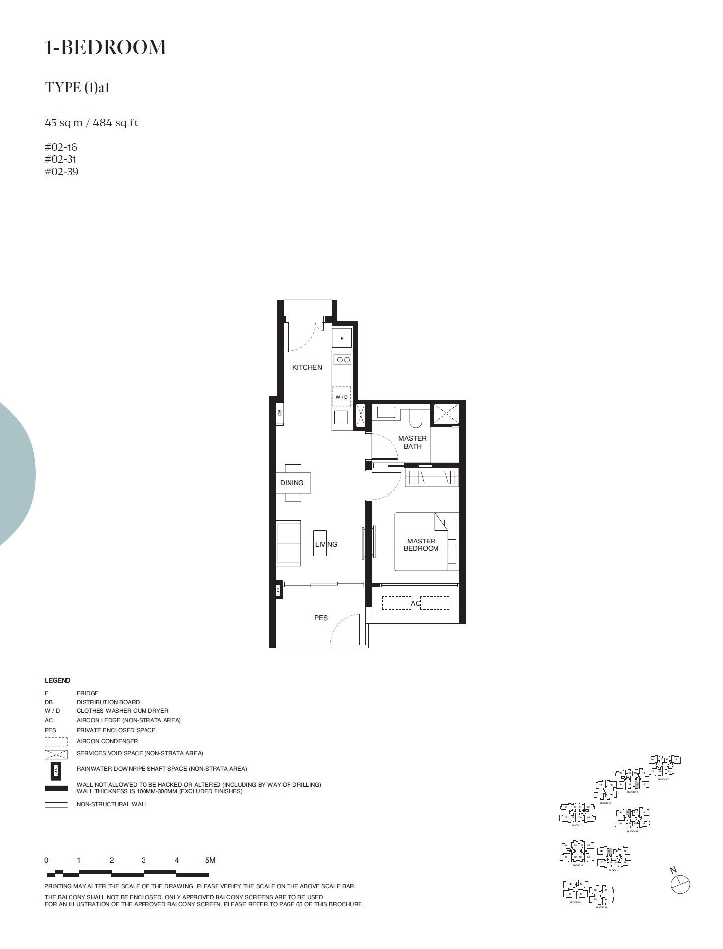 Tengah Garden Residences 1 Bedroom Floor Plan 1